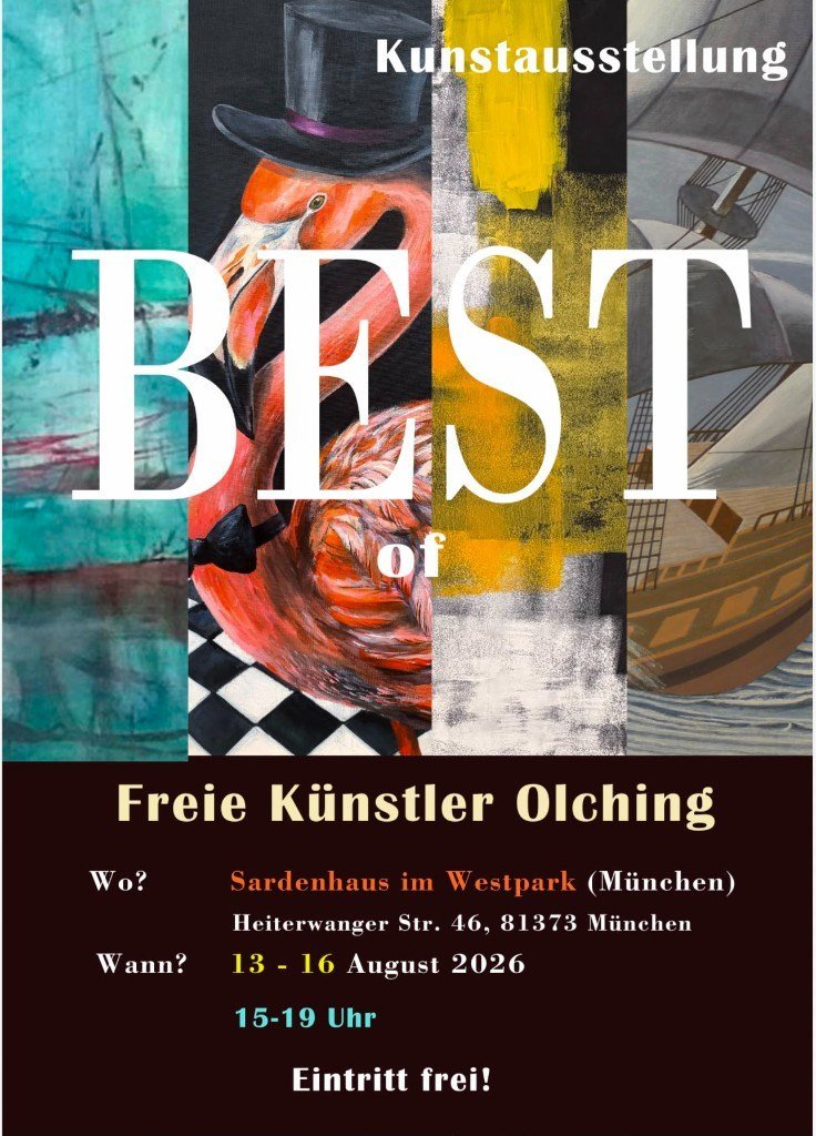 Plakat: Kunstausstellung BEST of – Freie Künstler Olching